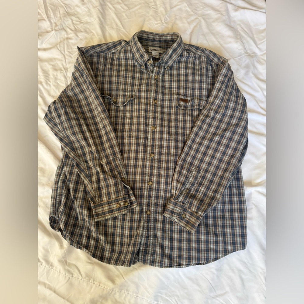 Carhartt Long-sleeve, relaxed-fit, flannel shirt 100% cotton Size XL